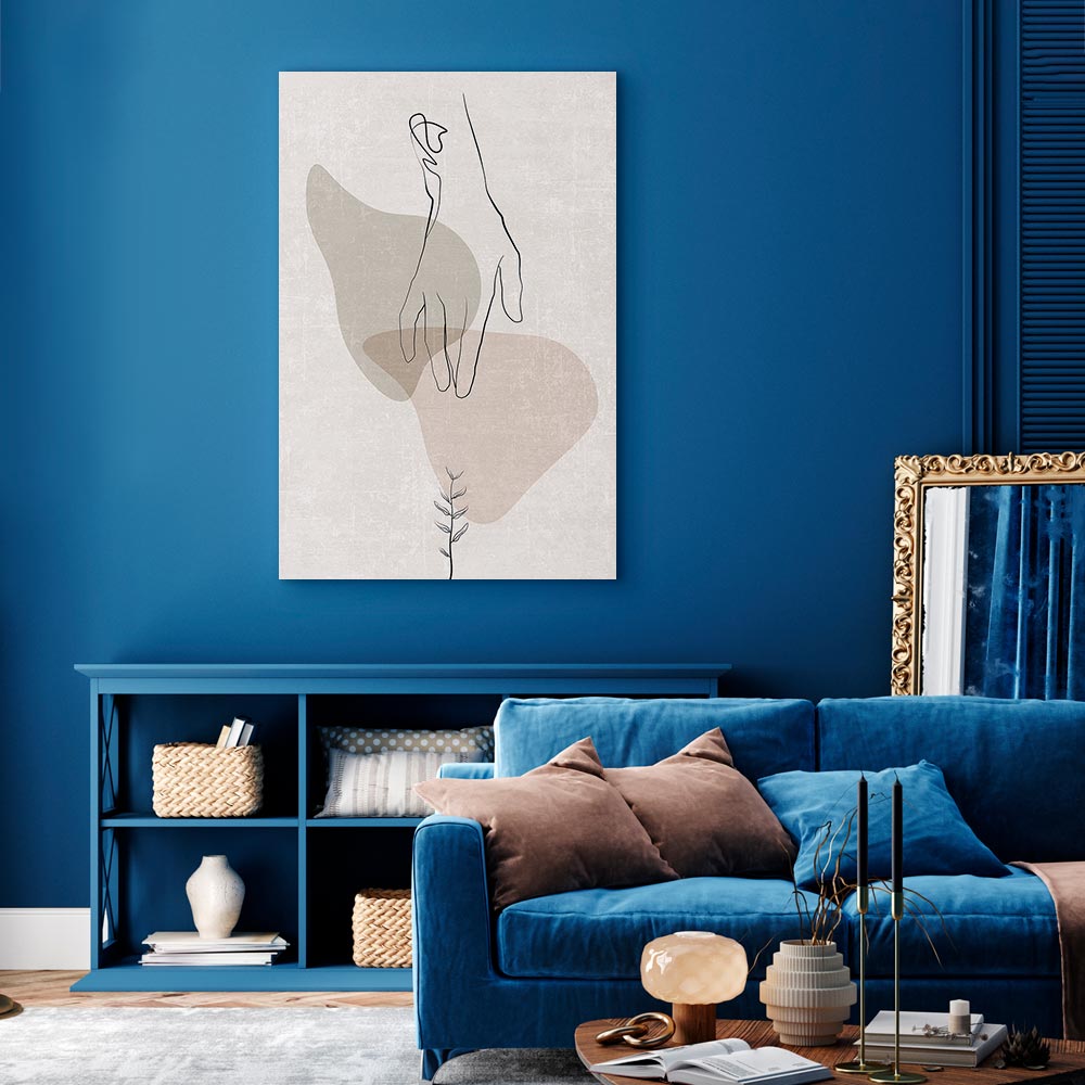 Abstract Line Art Figure Minimalist Canvas Print