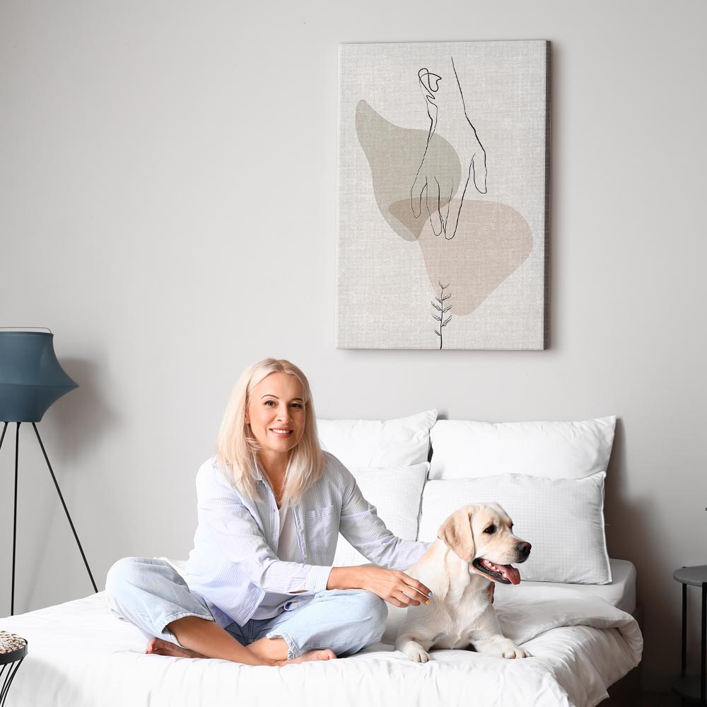 Abstract Line Art Figure Minimalist Canvas Print