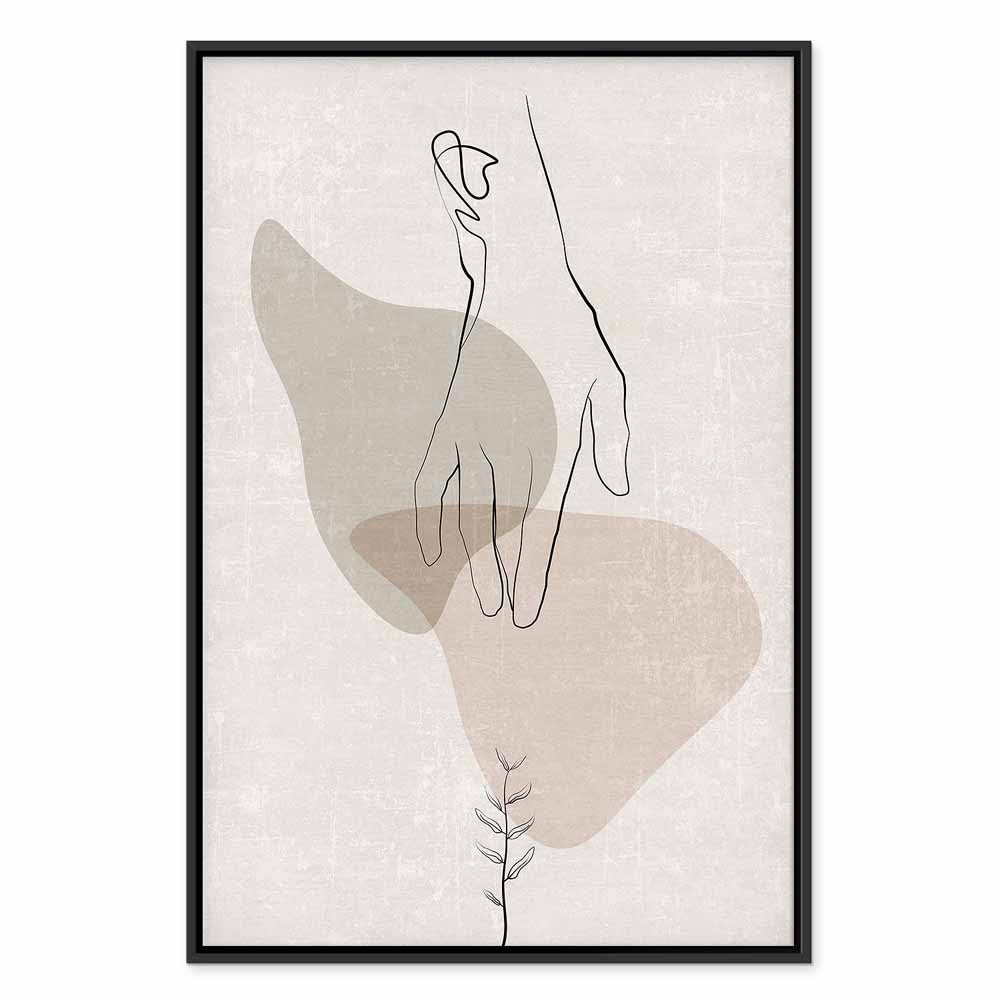 Abstract Line Art Figure Minimalist Canvas Print