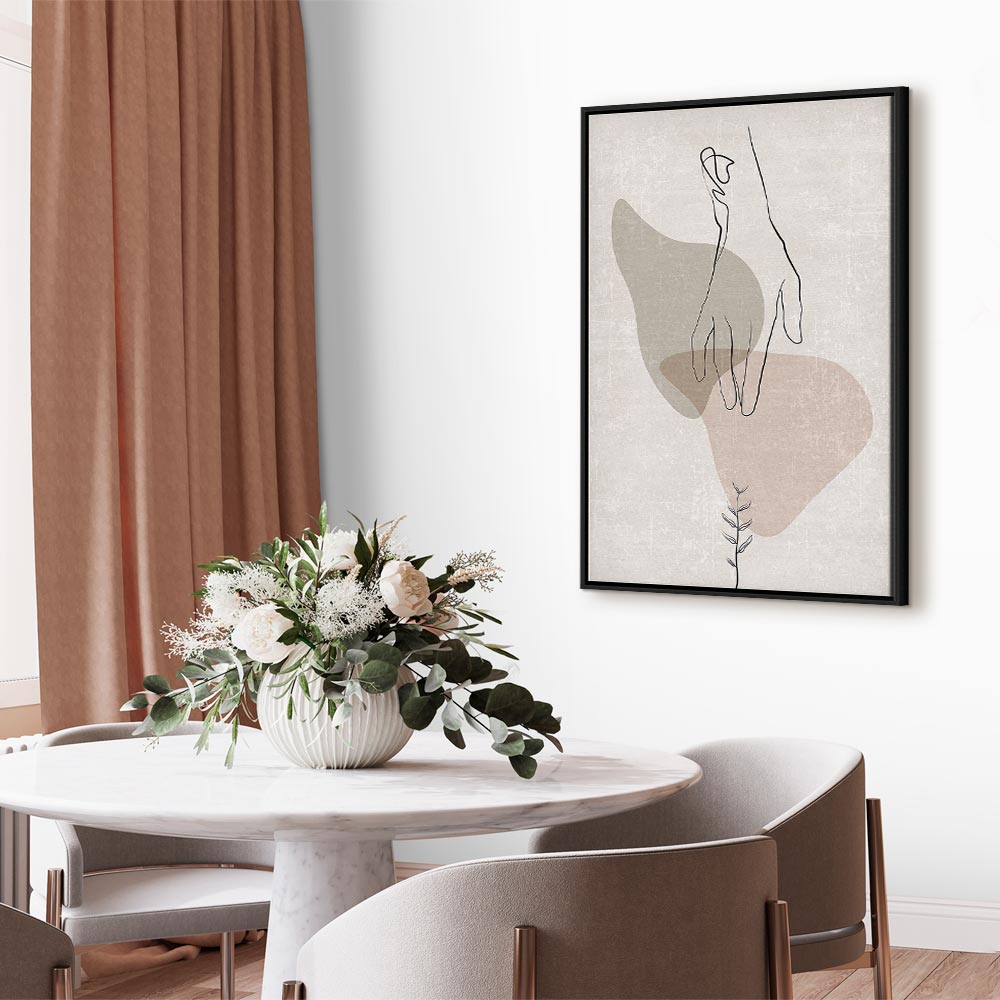 Abstract Line Art Figure Minimalist Canvas Print