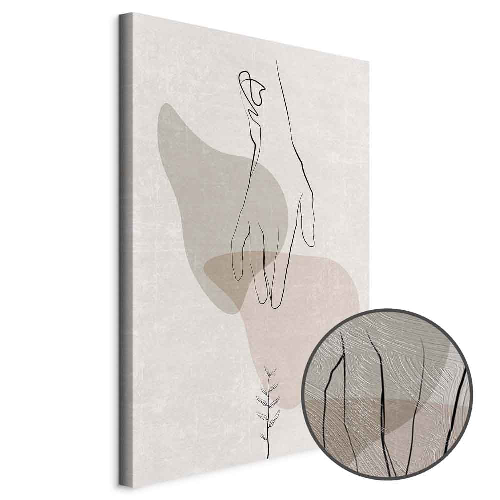 Abstract Line Art Figure Minimalist Canvas Print