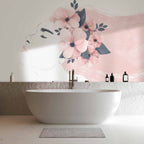 Floral Female Portrait Modern Wall Mural