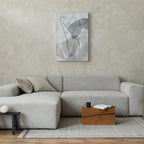 Abstract Line Art Silhouette Vertical Canvas Print