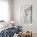 Abstract Line Art Silhouette Vertical Canvas Print