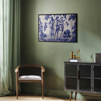 Ancient Vineyard Blue Ink Portal Women Poster