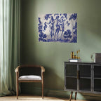 Ancient Vineyard Blue Ink Portal Women Poster