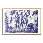 Ancient Vineyard Blue Ink Portal Women Poster