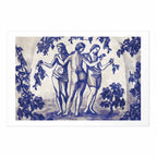 Ancient Vineyard Blue Ink Portal Women Poster