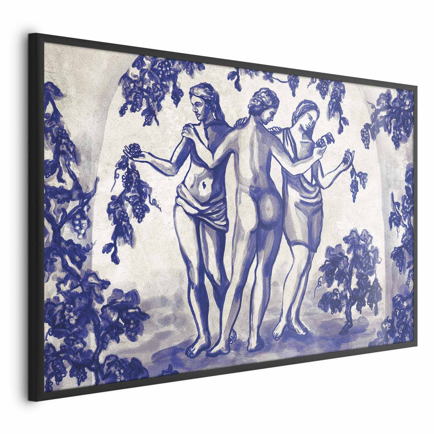 Ancient Vineyard Blue Ink Portal Women Poster