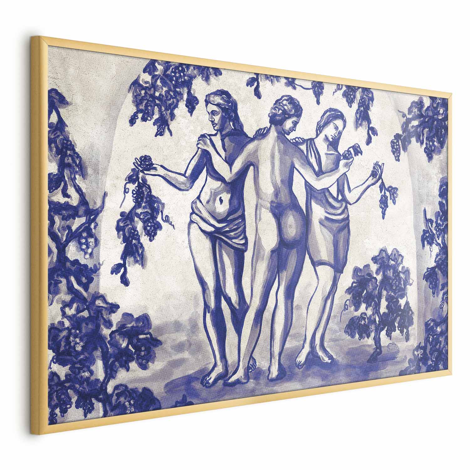 Ancient Vineyard Blue Ink Portal Women Poster