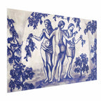Ancient Vineyard Blue Ink Portal Women Poster