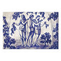 Ancient Vineyard Women Blue Ink Portal Canvas Print