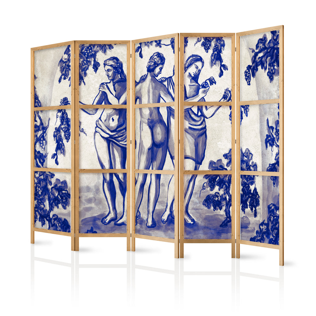 Japanese Room Divider 5-Panel The Three Graces: Women Among Vineyards