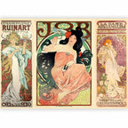 Art Nouveau Women's Portrait Retro Wall Mural