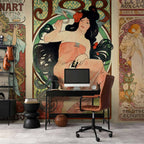 Art Nouveau Women's Portrait Retro Wall Mural