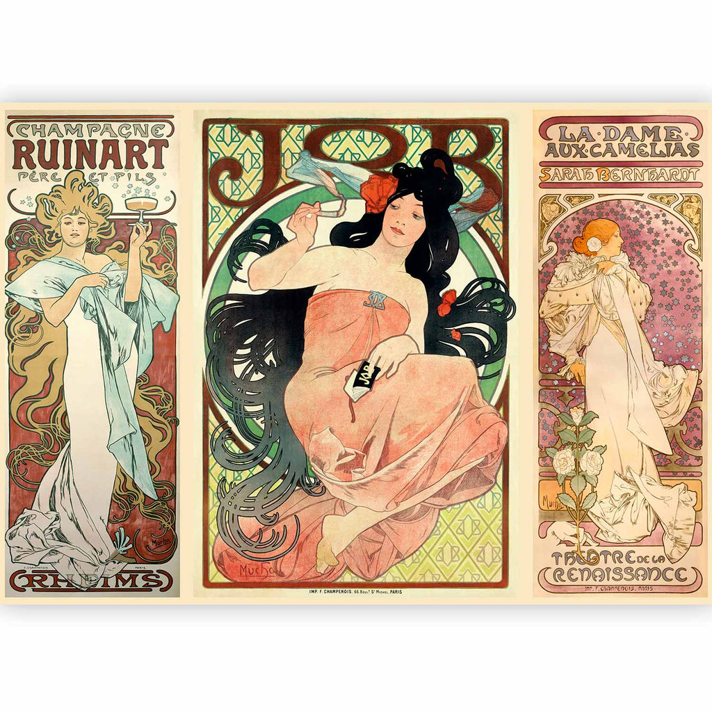 Art Nouveau Women's Portrait Retro Wall Mural