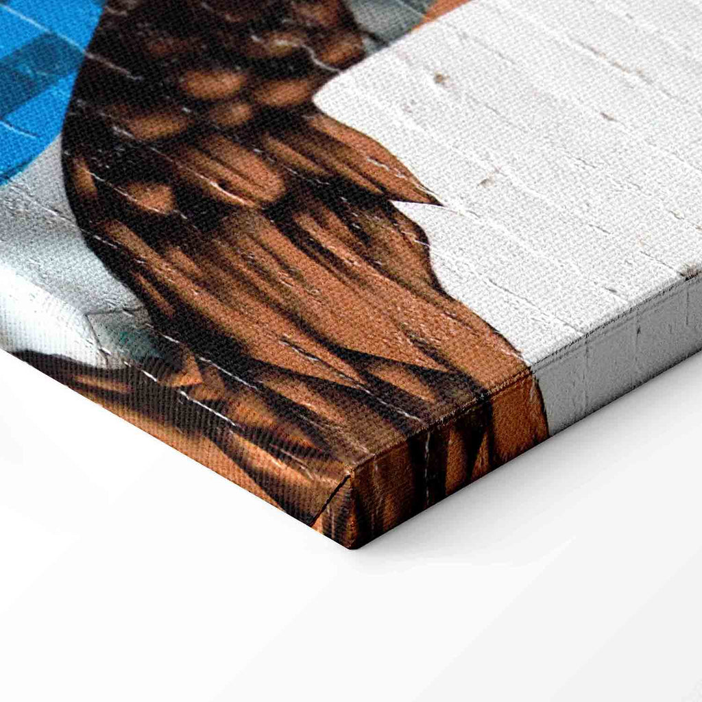 Colorful Graffiti Woman Silhouette Canvas Print