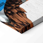 Colorful Graffiti Woman Silhouette Canvas Print