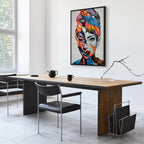 Colorful Graffiti Woman Silhouette Canvas Print