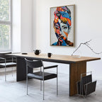 Colorful Graffiti Woman Silhouette Canvas Print