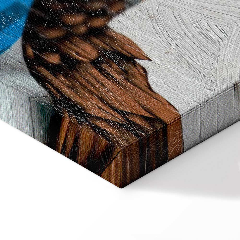 Colorful Graffiti Woman Silhouette Canvas Print