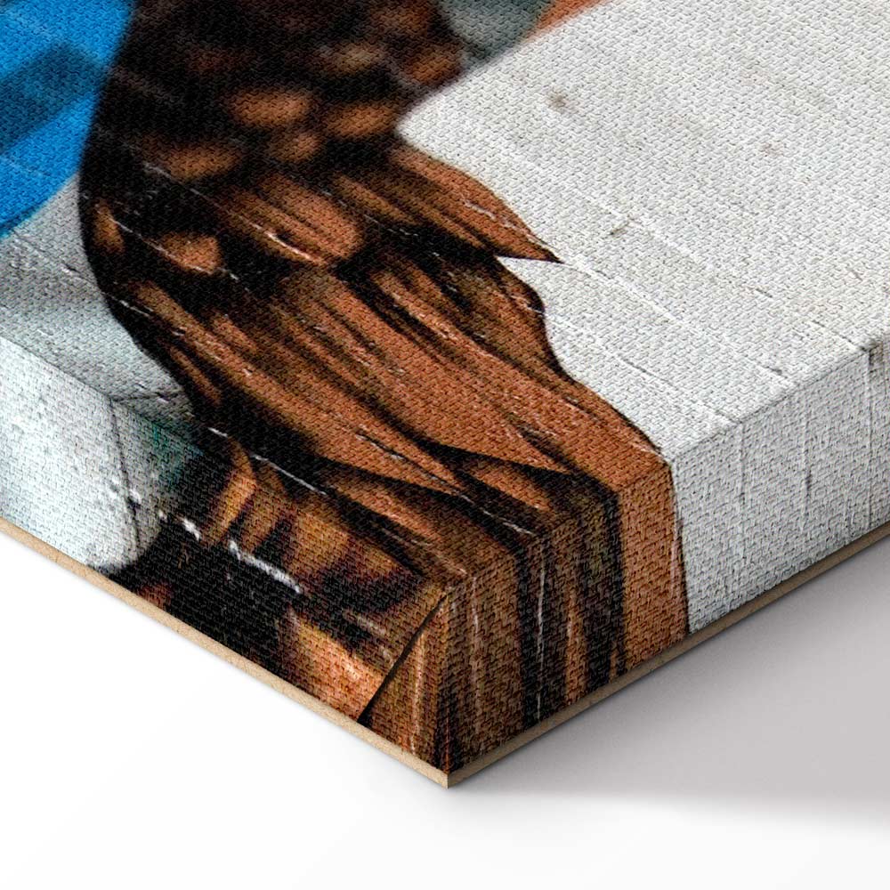 Colorful Graffiti Woman Silhouette Canvas Print