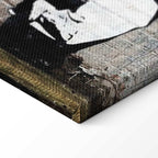 Mario and Policeman Graffiti Canvas Print