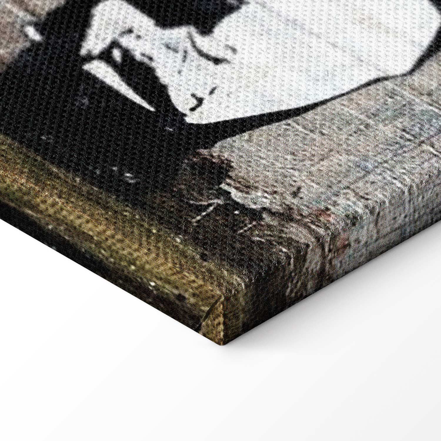 Mario and Policeman Graffiti Canvas Print