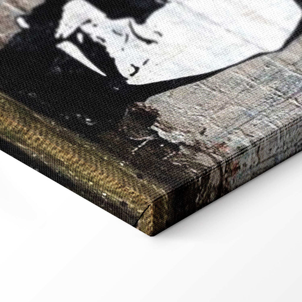 Mario and Policeman Graffiti Canvas Print