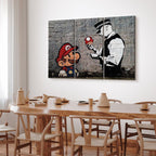Banksy Super Mario Mushroom Cop Graffiti Canvas Print