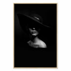 Mysterious Woman Portrait Vertical Canvas Print