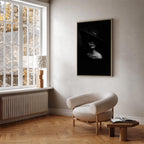 Mysterious Woman Portrait Vertical Canvas Print