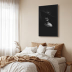 Mysterious Woman Portrait Vertical Canvas Print