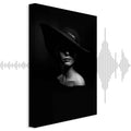 Mysterious Woman Portrait Vertical Canvas Print
