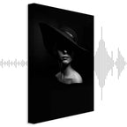 Mysterious Woman Portrait Vertical Canvas Print