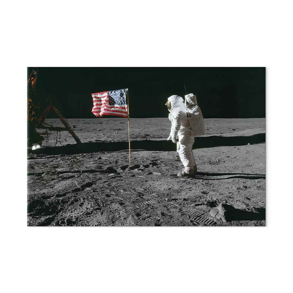 Moonlit People Cosmos Wide Canvas Print