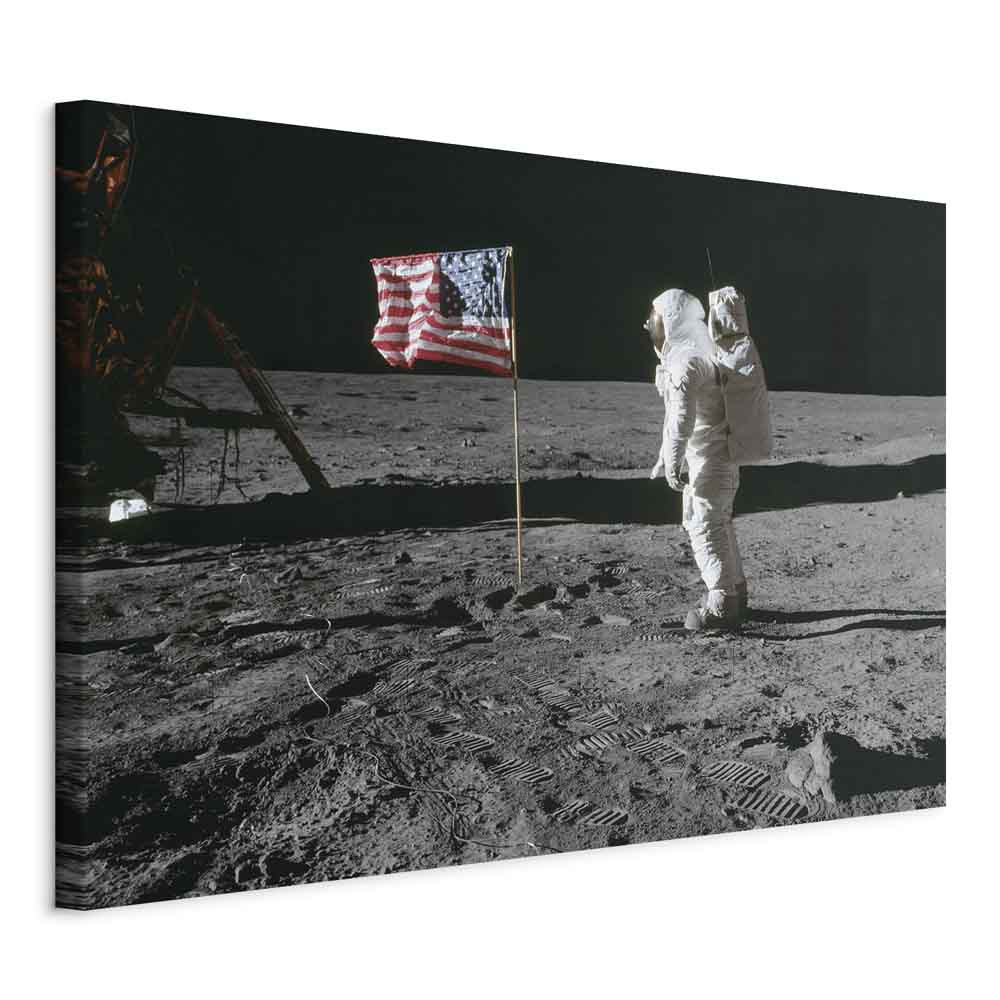 Moonlit People Cosmos Wide Canvas Print