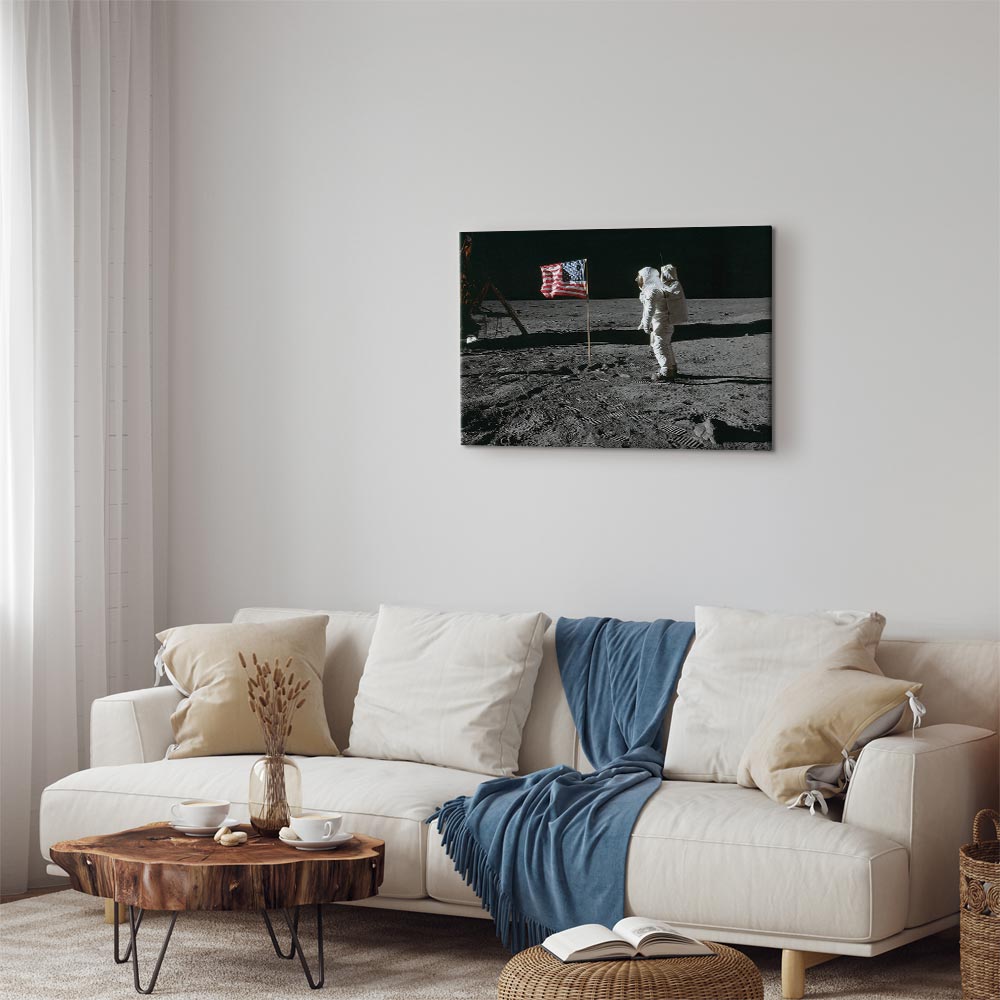 Moonlit People Cosmos Wide Canvas Print