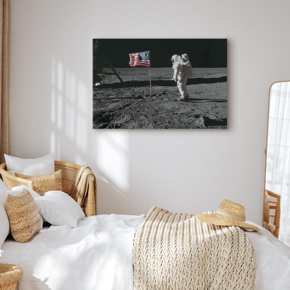 Moonlit People Cosmos Wide Canvas Print