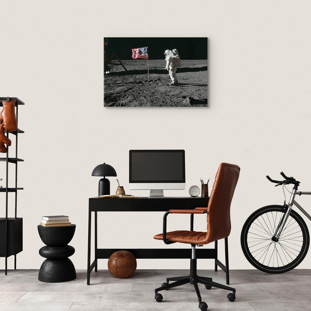 Moonlit People Cosmos Wide Canvas Print