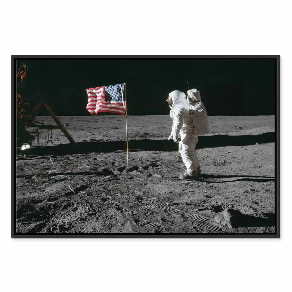 Moonlit People Cosmos Wide Canvas Print