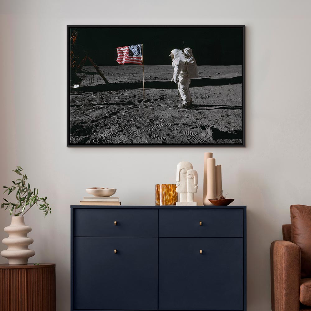 Moonlit People Cosmos Wide Canvas Print