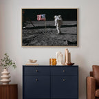 Moonlit People Cosmos Wide Canvas Print