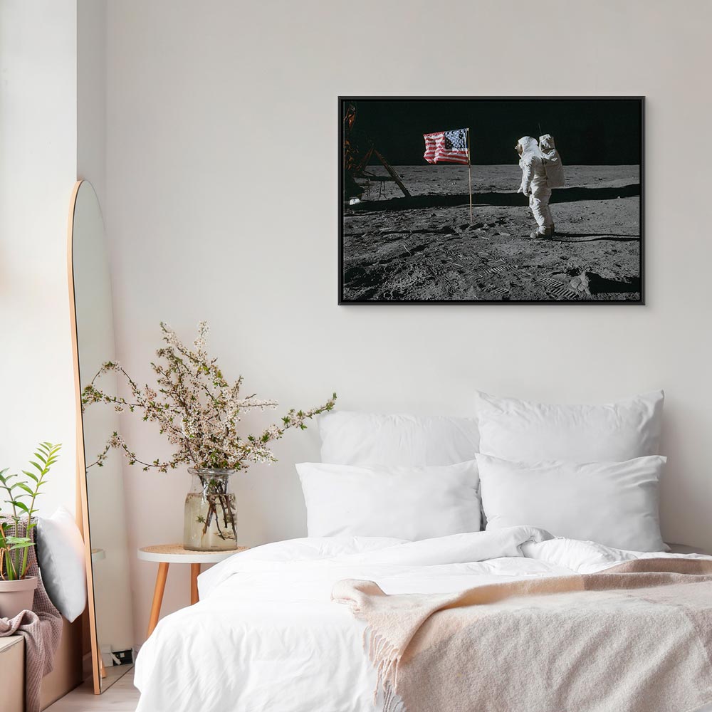 Moonlit People Cosmos Wide Canvas Print