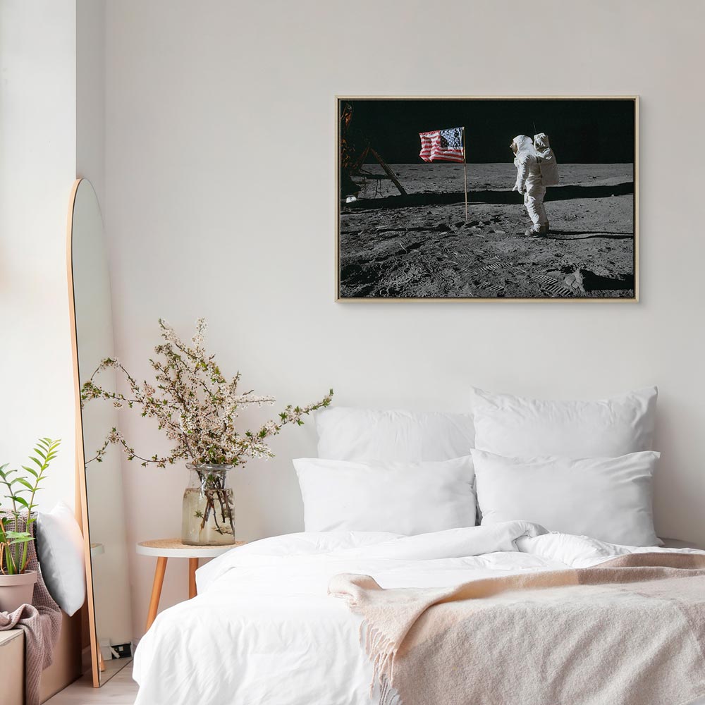 Moonlit People Cosmos Wide Canvas Print