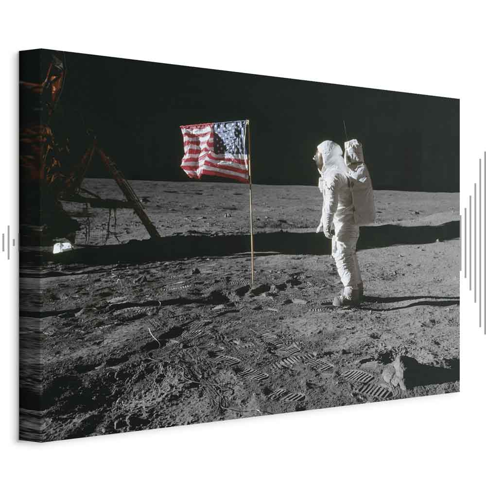 Moonlit People Cosmos Wide Canvas Print