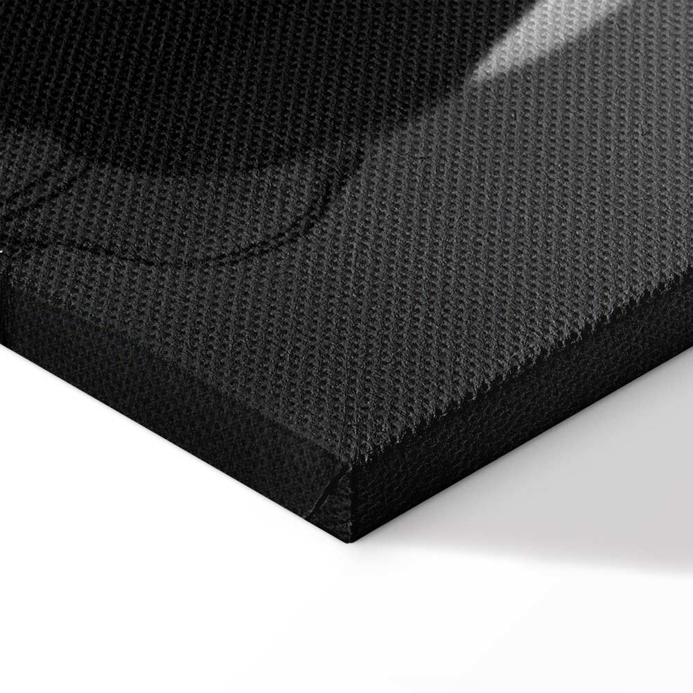 Black Elegance Female Portrait Vertical Canvas Print