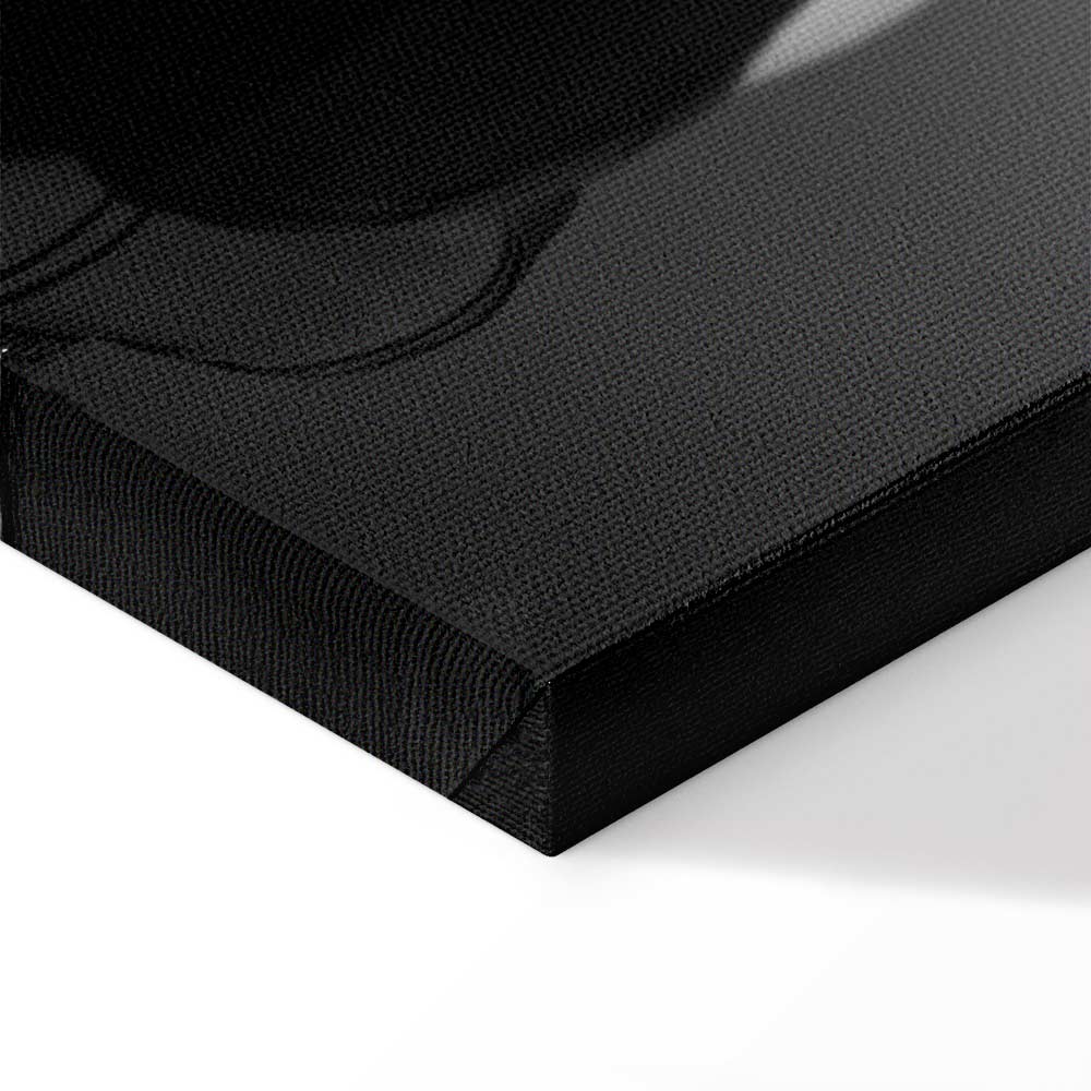 Black Elegance Female Portrait Vertical Canvas Print