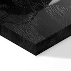 Black Elegance Female Portrait Vertical Canvas Print