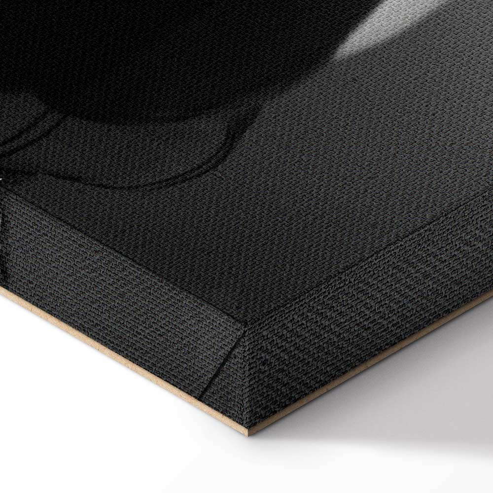 Black Elegance Female Portrait Vertical Canvas Print